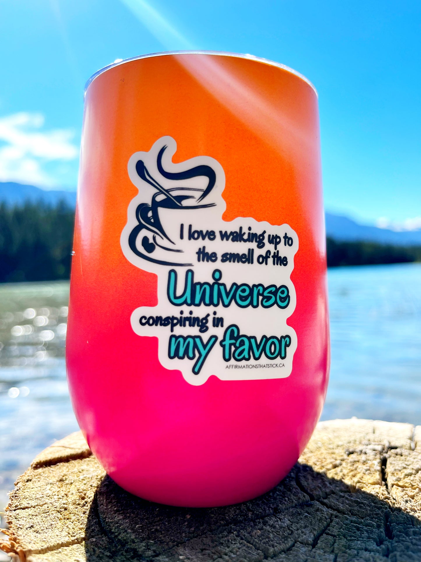 The Universe conspires Affirmation Sticker-Affirmations That Stick CA