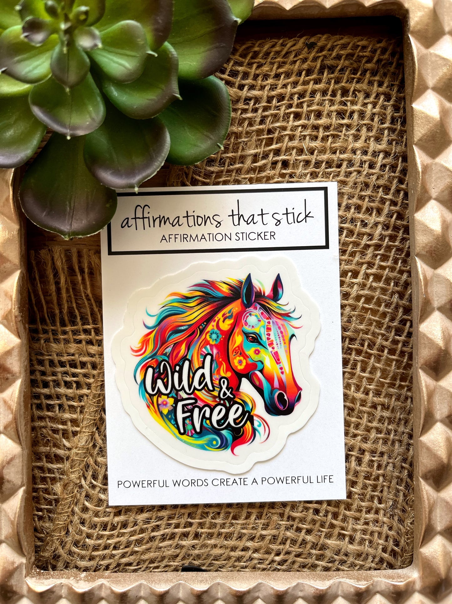 Wild & Free Affirmation Sticker-Affirmations That Stick CA