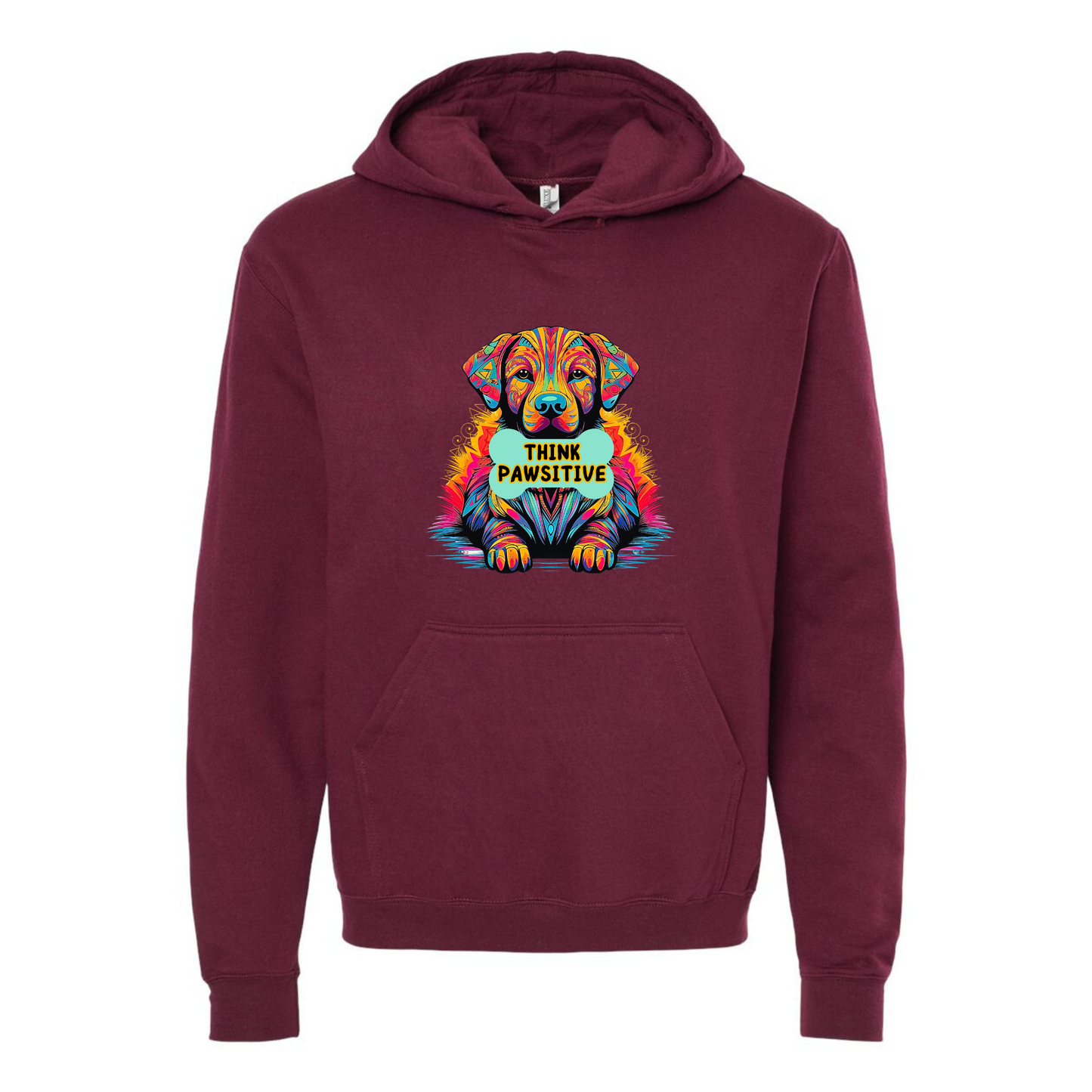 Think Pawsitive Affirmation Hoodie-Affirmations That Stick CA