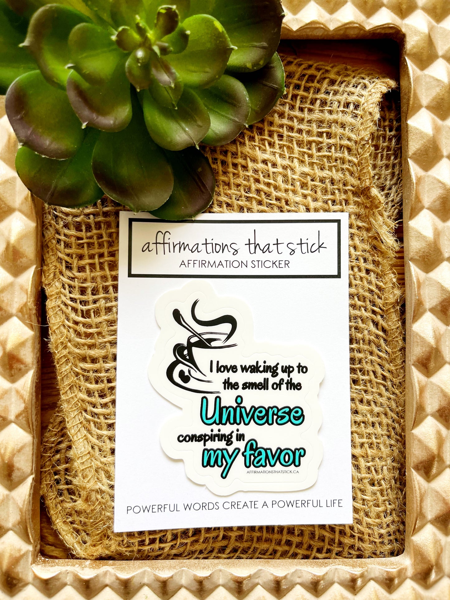 The Universe conspires Affirmation Sticker-Affirmations That Stick CA