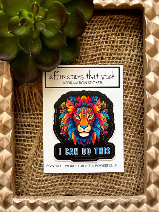 I can do this Affirmation Sticker-Affirmations That Stick CA