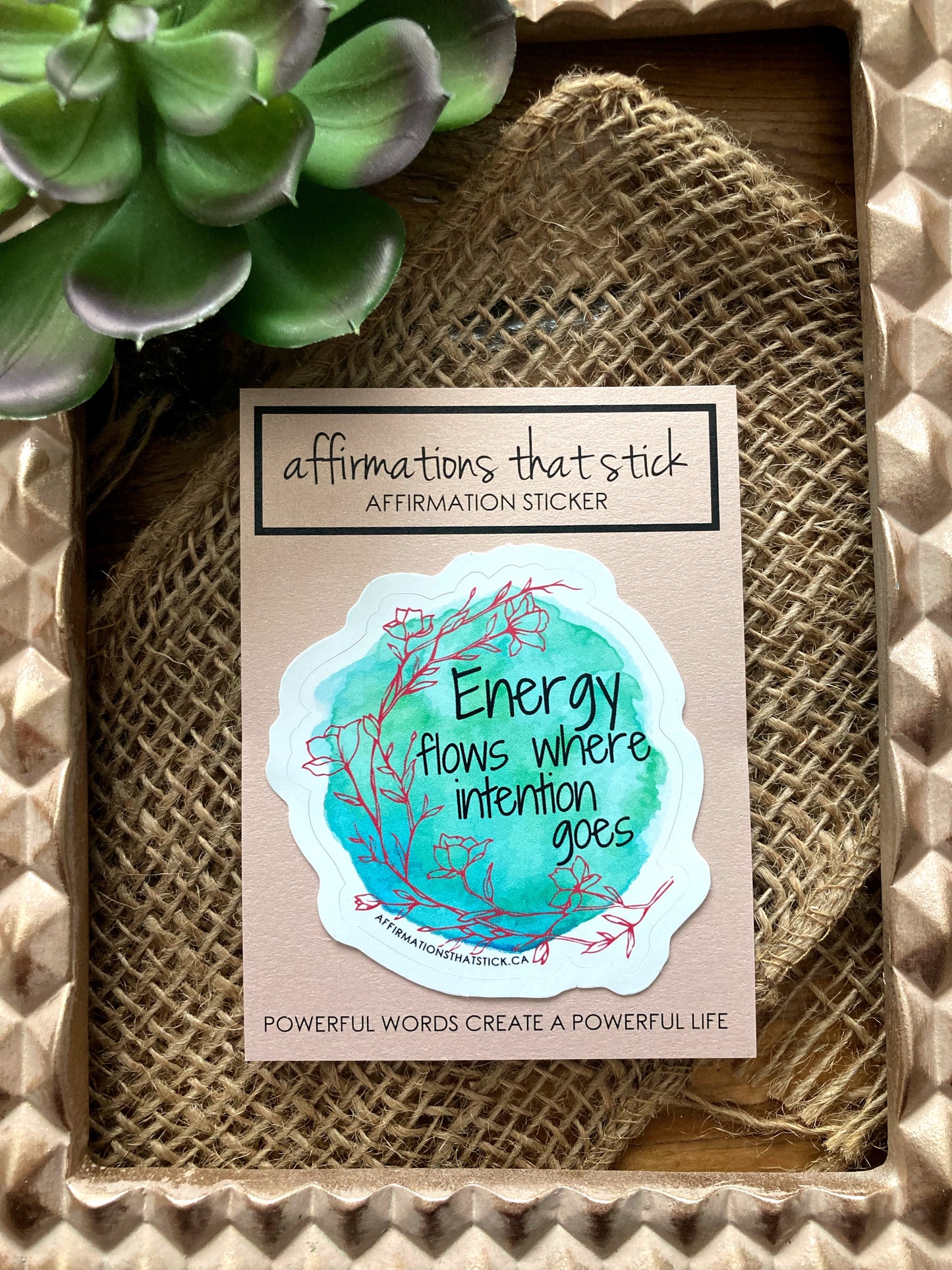 Energy flows Affirmation Sticker-Affirmations That Stick CA