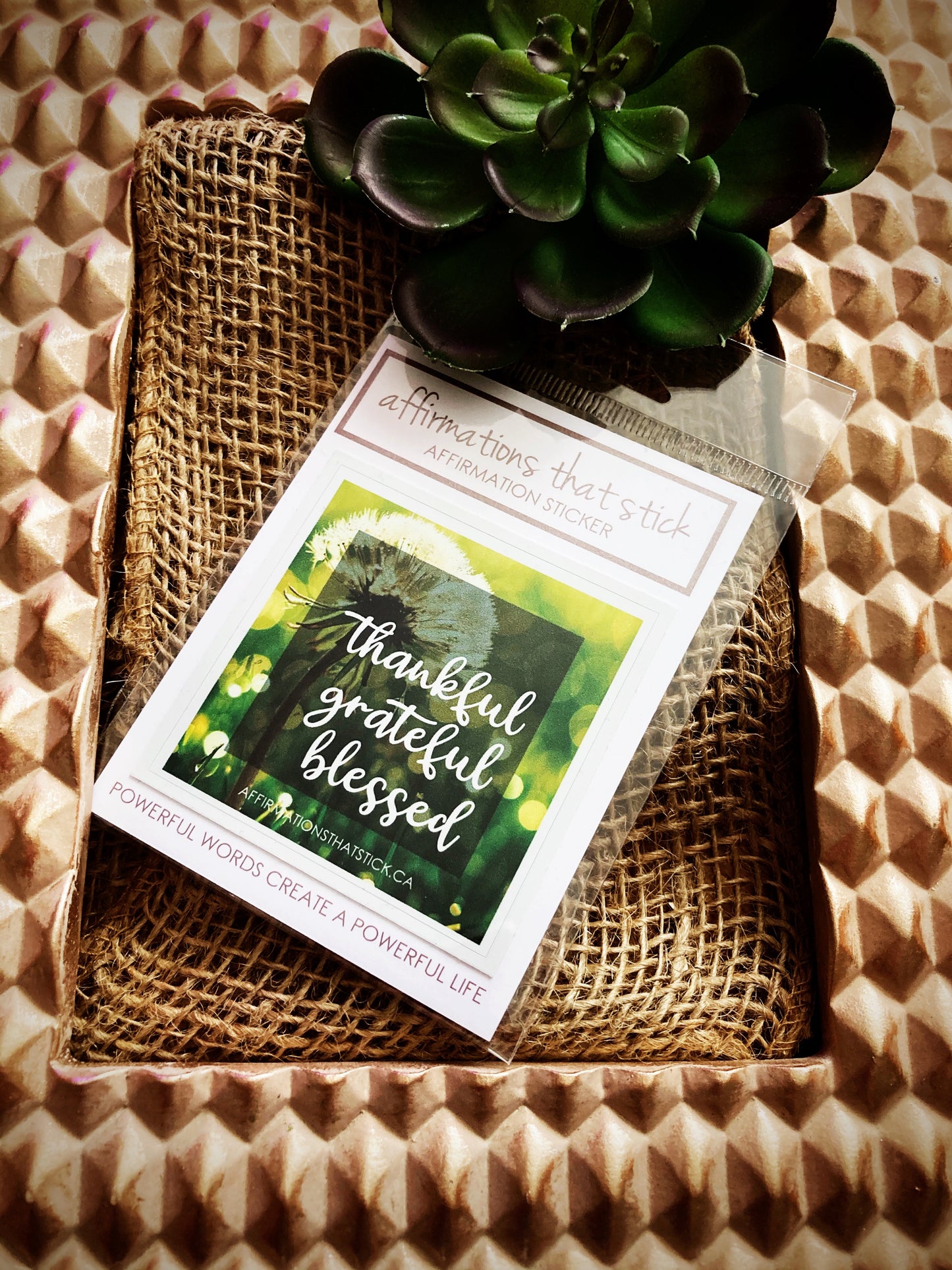 Thankful. Grateful. Blessed. Affirmation Sticker-Affirmations That Stick CA
