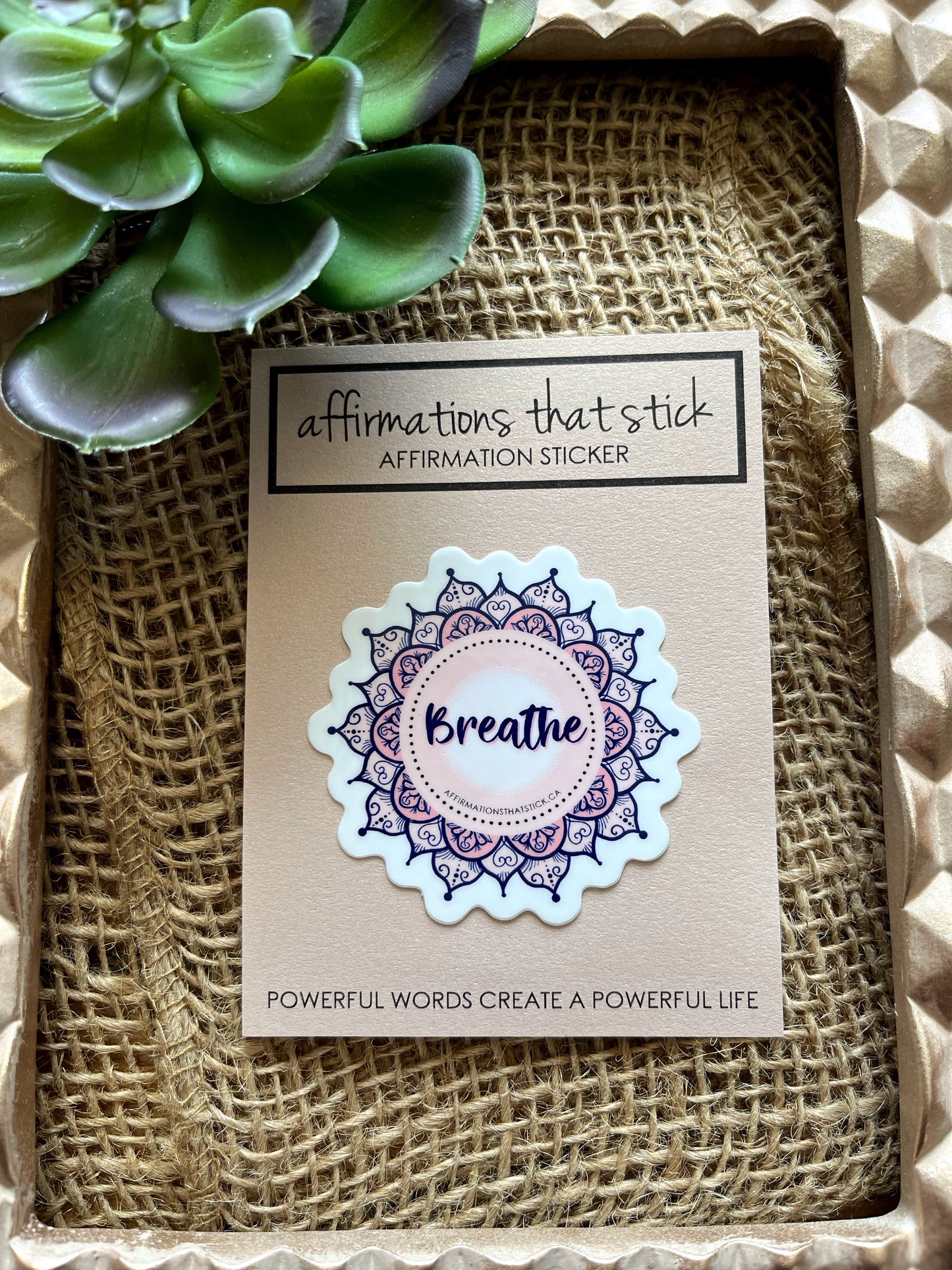 Breathe Affirmation Sticker-Affirmations That Stick CA