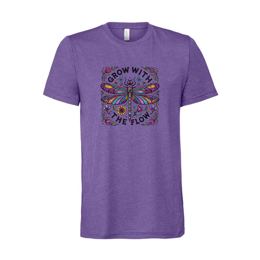 Grow with the flow Affirmation T Shirt-Affirmations That Stick CA