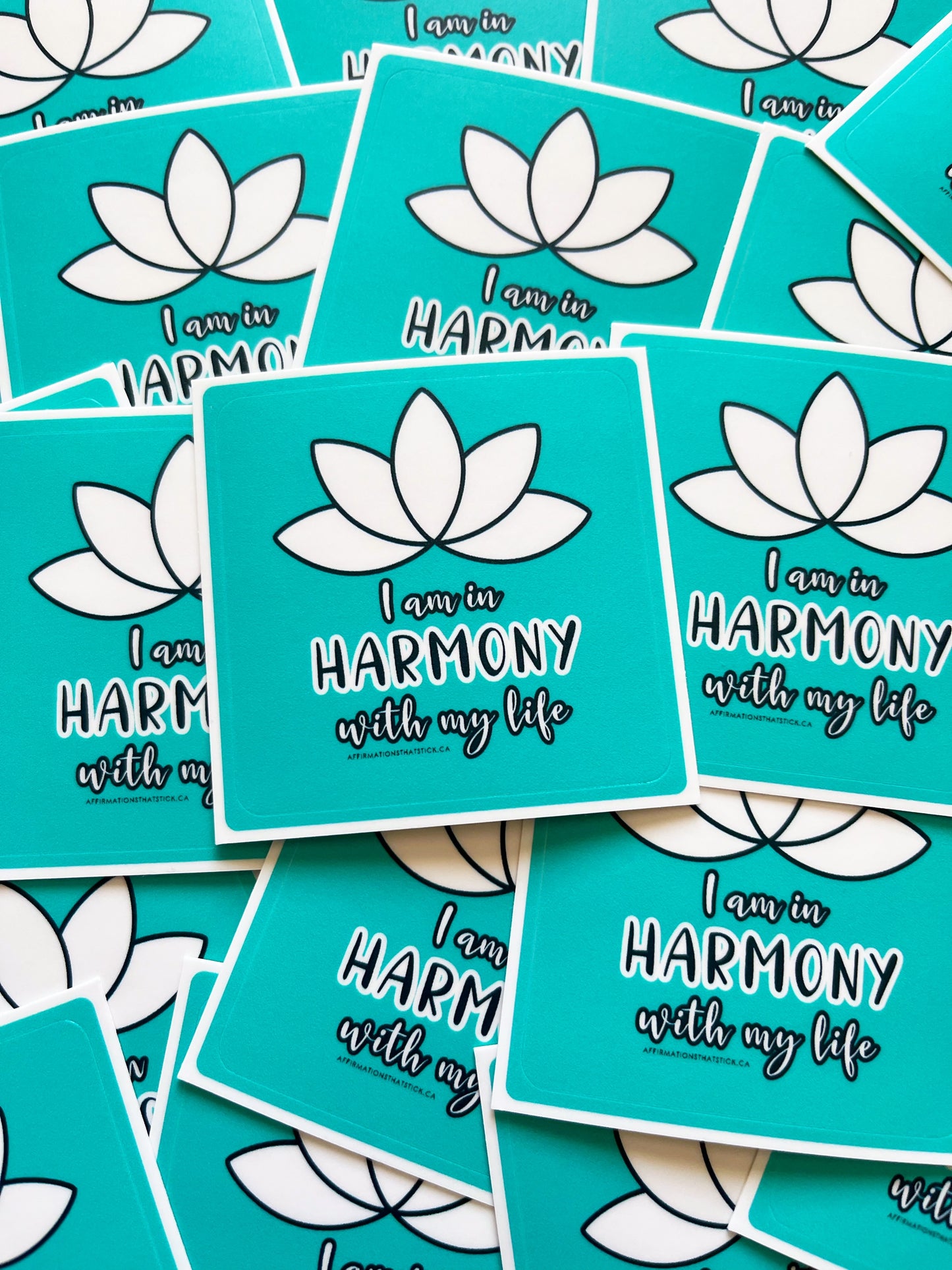 Harmony with Life Affirmation Sticker-Affirmations That Stick CA