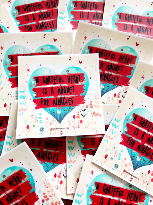 Grateful Heart Affirmation Sticker-Affirmations That Stick CA