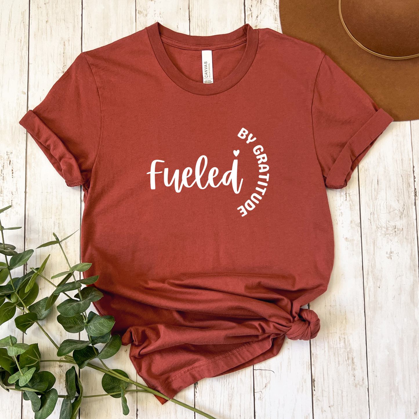 Fueled by Gratitude Affirmation T Shirt-Affirmations That Stick CA