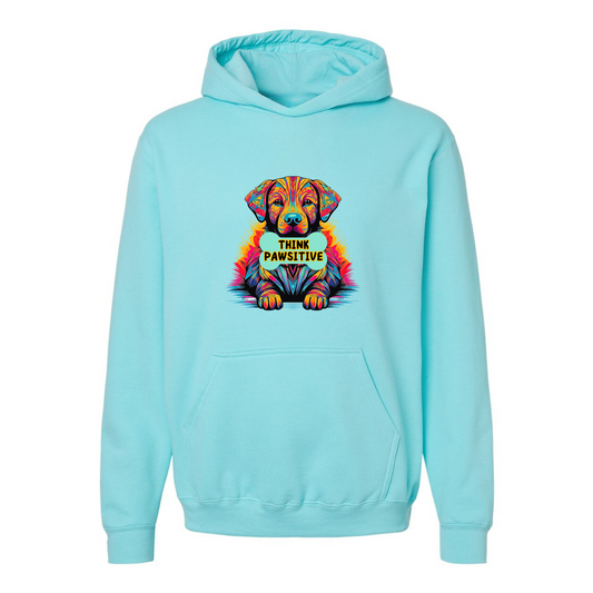 Think Pawsitive Affirmation Hoodie-Affirmations That Stick CA