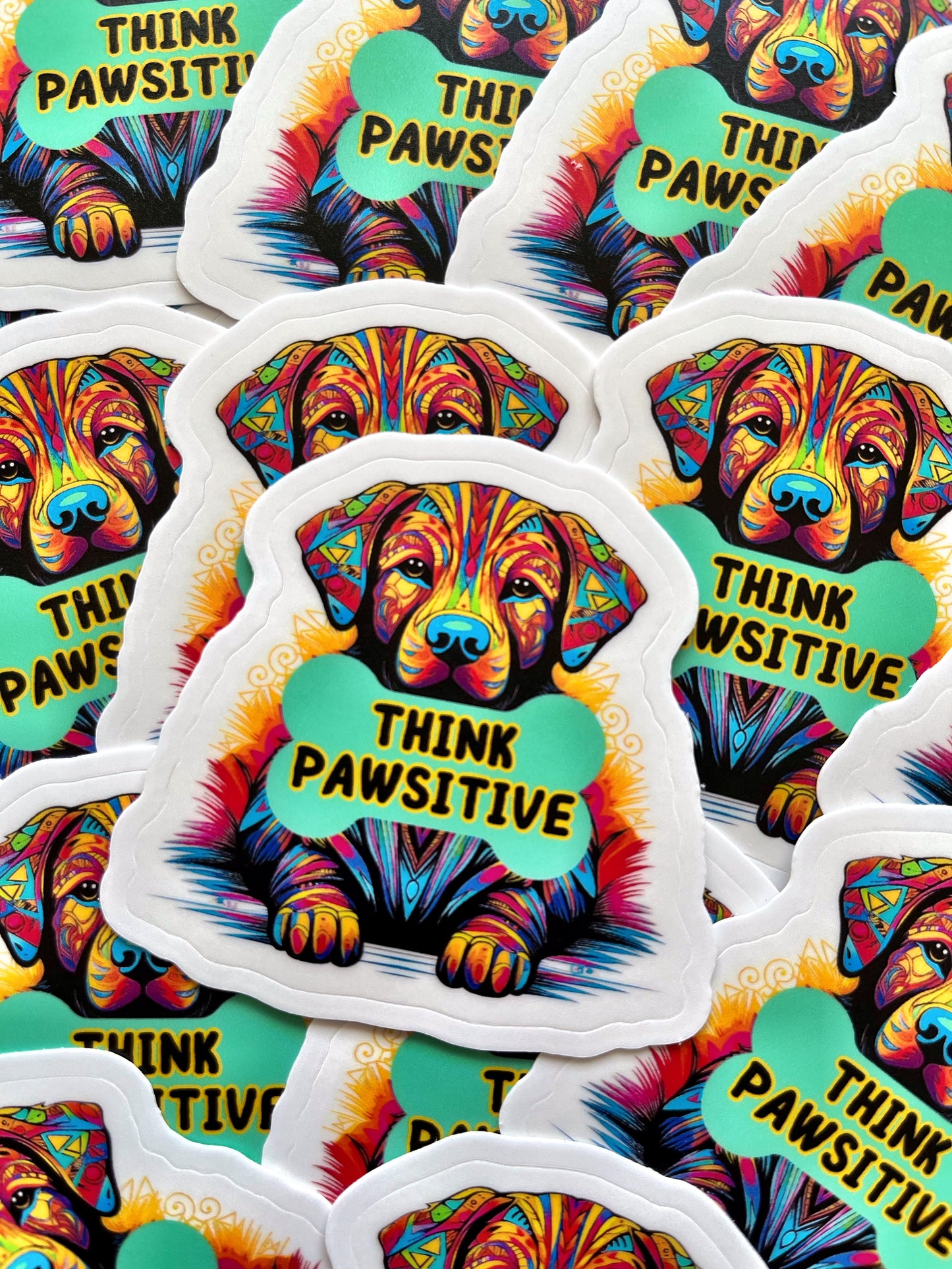 Think Pawsitive Affirmation Sticker-Affirmations That Stick CA