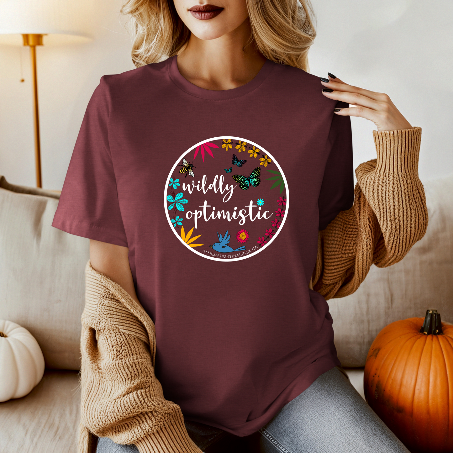 Wildly Optimistic Affirmation T Shirt-Affirmations That Stick CA