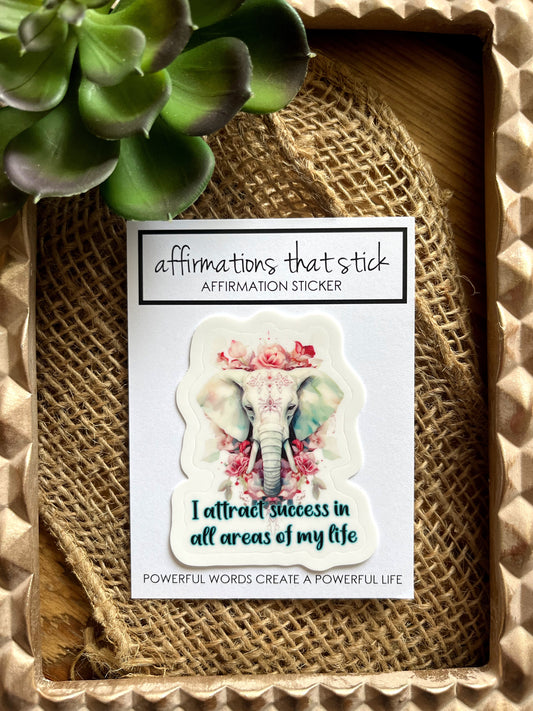 Success Affirmation Sticker-Affirmations That Stick CA