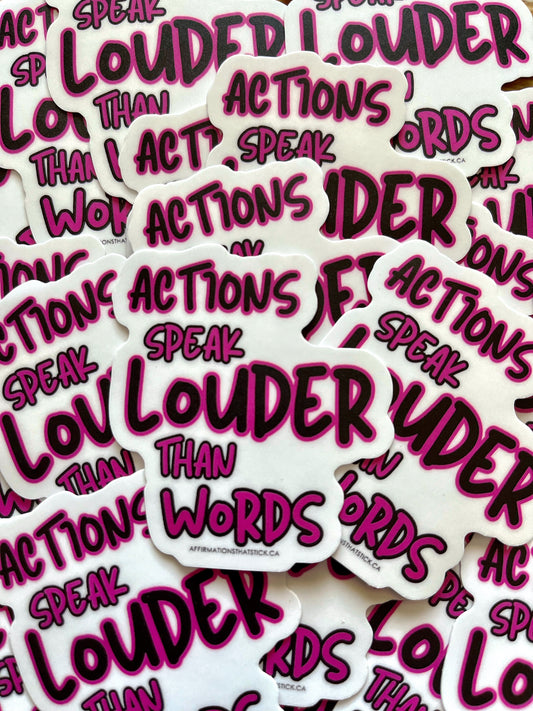 Actions and Words Affirmation Sticker-Affirmations That Stick CA