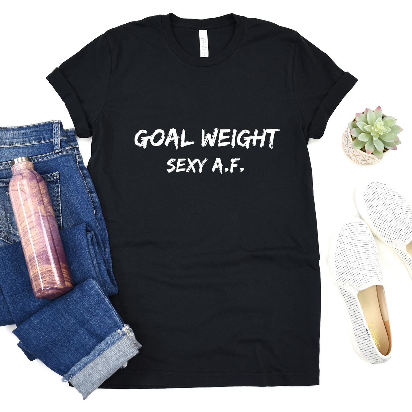 Goal Weight Affirmation T Shirt-Affirmations That Stick CA