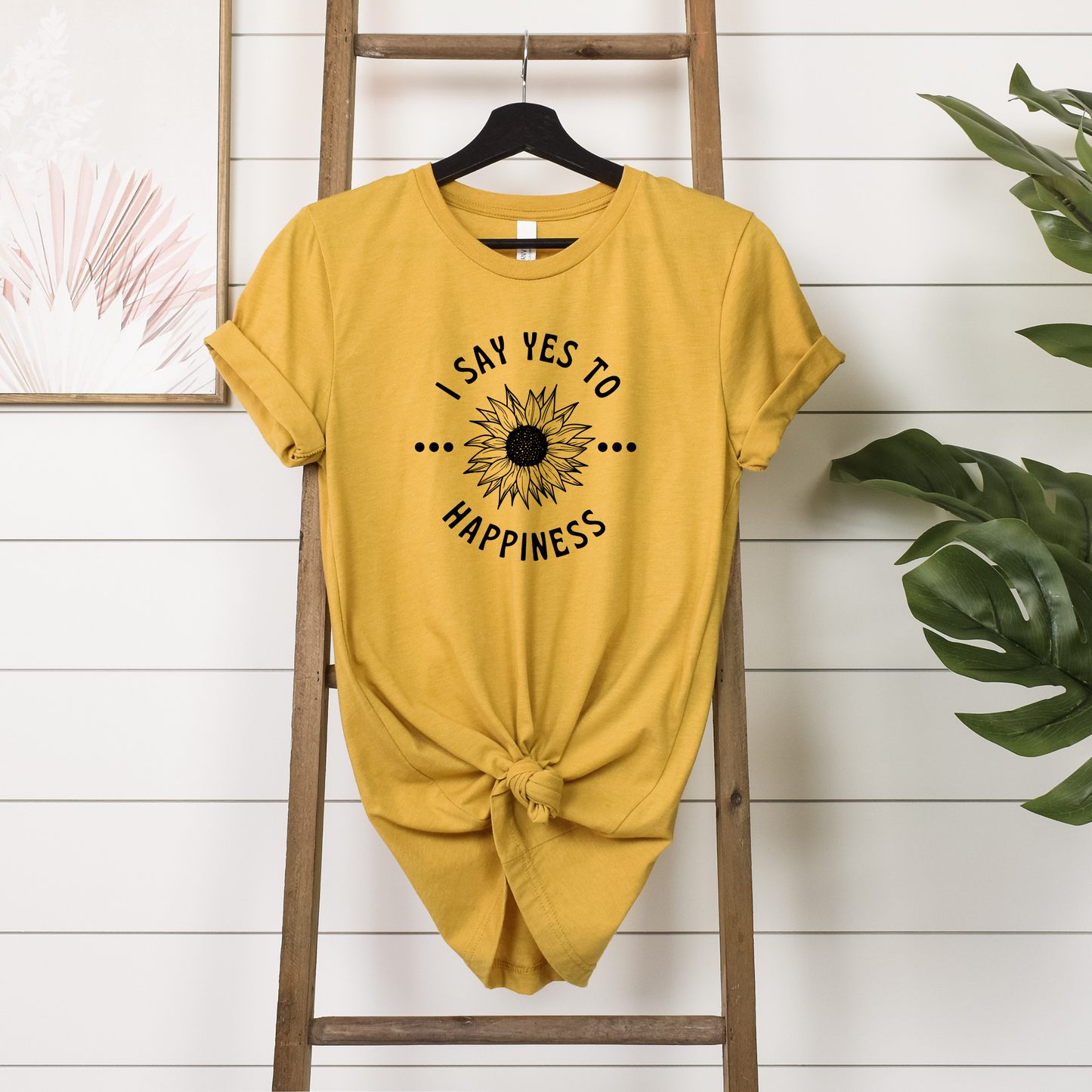 Yes to Happiness Affirmation T Shirt-Affirmations That Stick CA