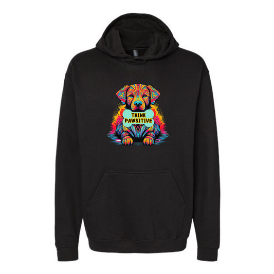 Think Pawsitive Affirmation Hoodie-Affirmations That Stick CA