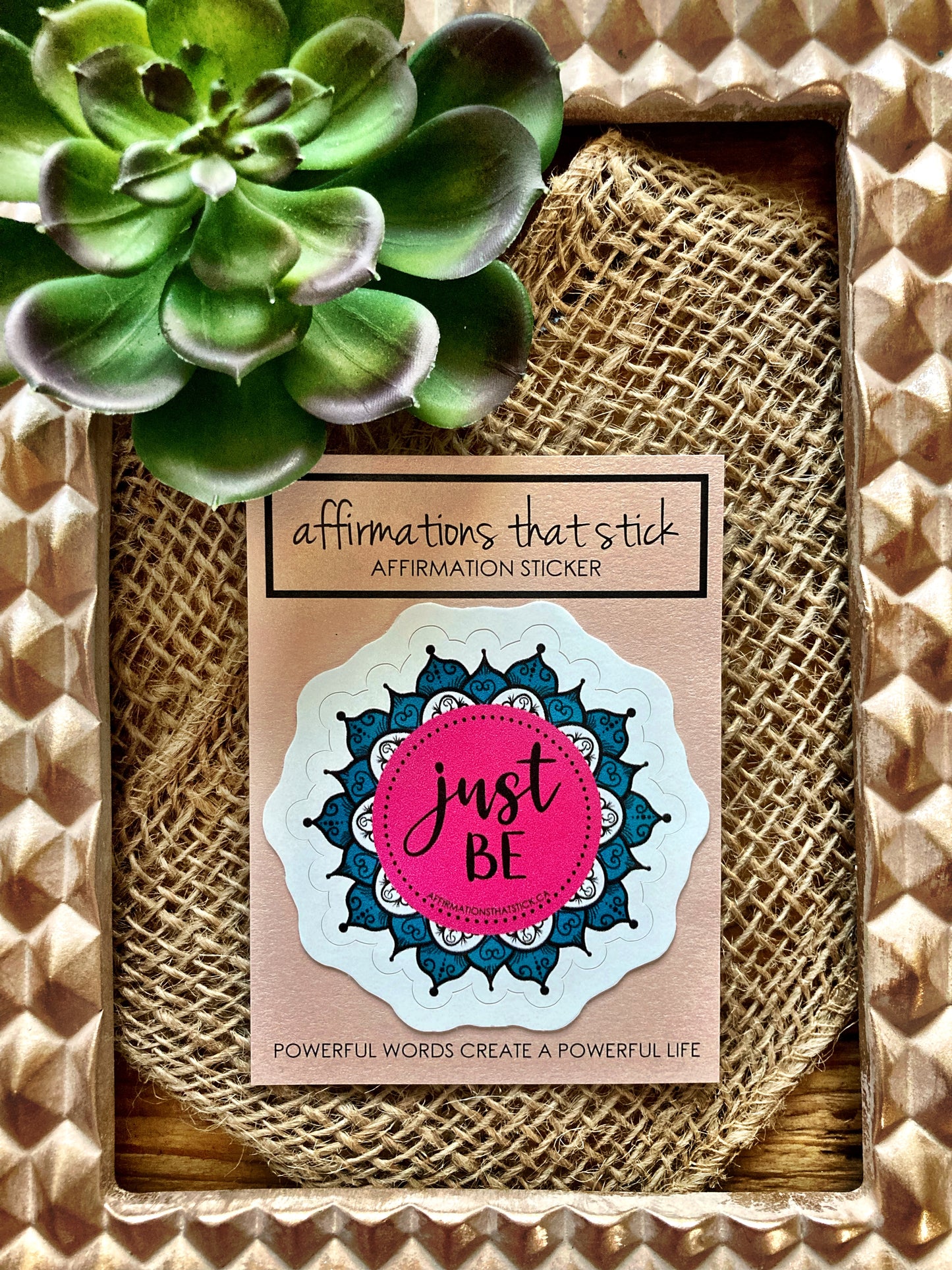 Just Be Affirmation Sticker-Affirmations That Stick CA