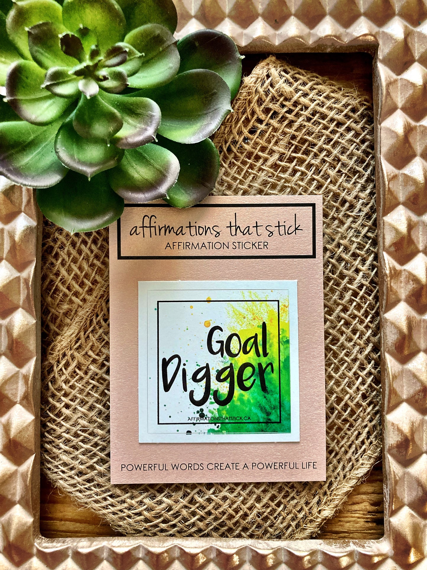 Goal Digger Affirmation Sticker-Affirmations That Stick CA