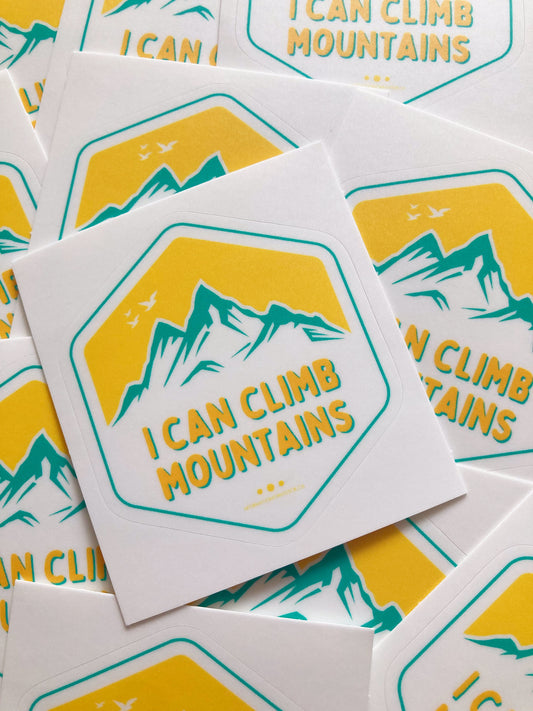 Climb Mountains Affirmation Sticker-Affirmations That Stick CA