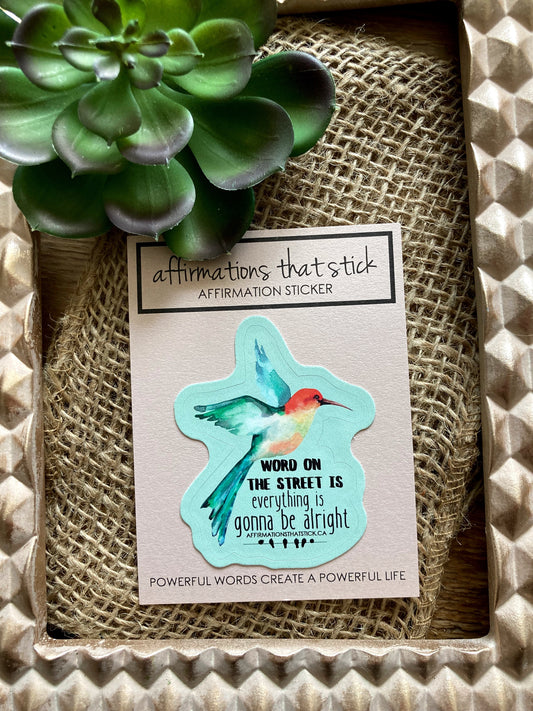 Word on the Street Affirmation Sticker-Affirmations That Stick CA