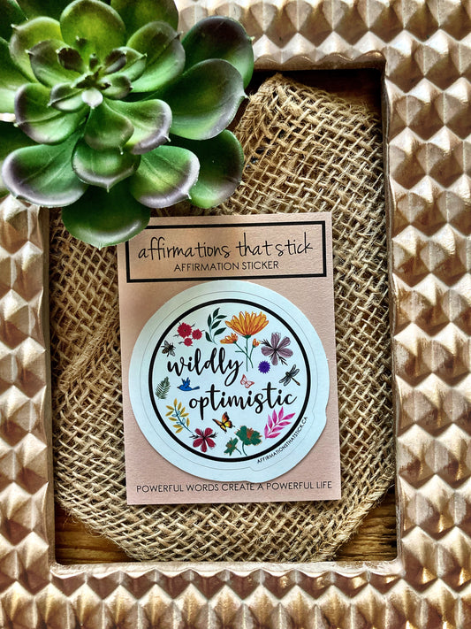 Wildly Opimistic Affirmation Sticker-Affirmations That Stick CA