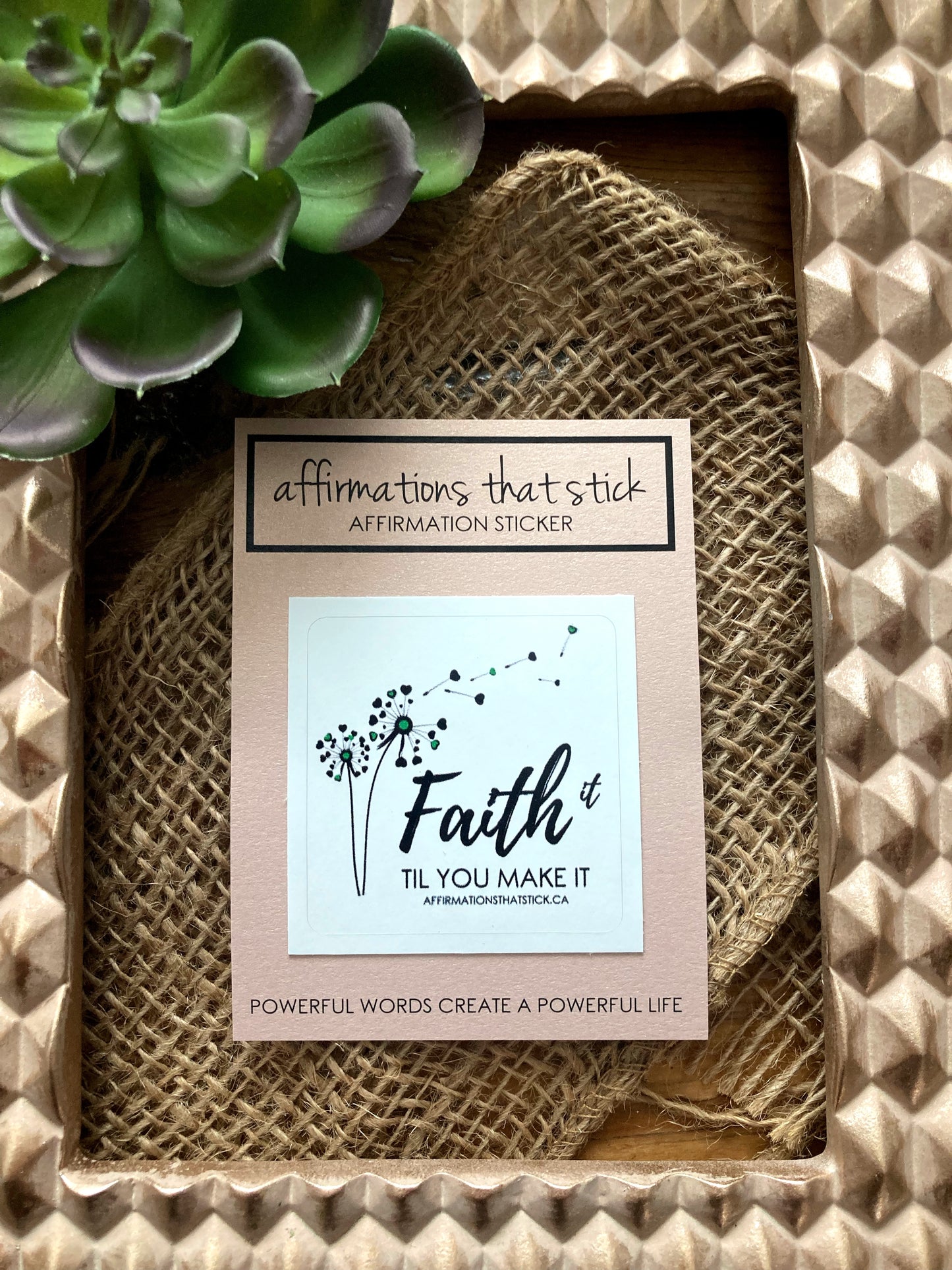 Faith it Affirmation Sticker-Affirmations That Stick CA