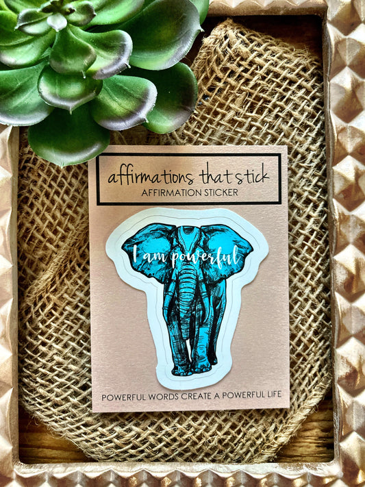 I am powerful Affirmation Sticker-Affirmations That Stick CA